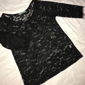 Black lace top size small from marshalls